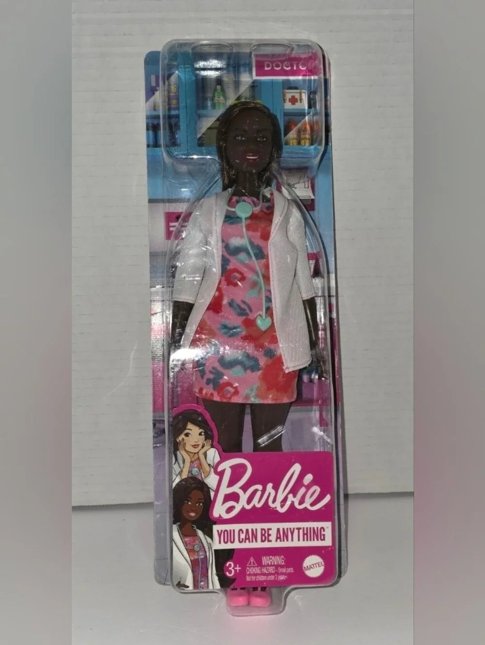 Barbie Doctor Doll 12” You Can Anything Curvy Doctor African-American Doll Toy